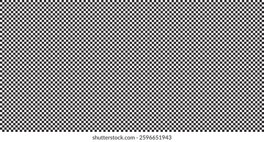 Black and white chess pattern. Checkerboard seamless vector illustration. Abstract checkered checkerboard for game. Grid geometric rectangle shape. Race flag. Retro mosaic floor.
