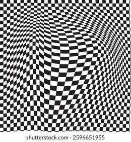 Black and white chess pattern. Checkerboard seamless vector illustration. Abstract checkered checkerboard for game. Grid geometric rectangle shape. Race flag. Retro mosaic floor.
