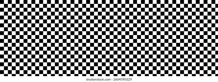 Black and white chess pattern. Checkerboard seamless vector illustration. Abstract checkered checkerboard for game. Grid geometric rectangle shape. Race flag. Retro mosaic floor. Eps 10. 