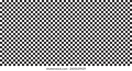 Black and White chess pattern. Checkerboard seamless vector illustration. Abstract checkered checkerboard for game. Grid geometric rectangle shape. Race flag. Retro mosaic floor. EPS 10.