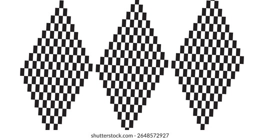 Black and white chess pattern. Checkerboard seamless vector illustration. Abstract checkered checkerboard for game. Grid geometric square shape. Race flag. 