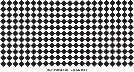 Black and white chess pattern. Checkerboard seamless vector illustration. Abstract checkered checkerboard for game. Grid geometric square shape. Race flag. 
