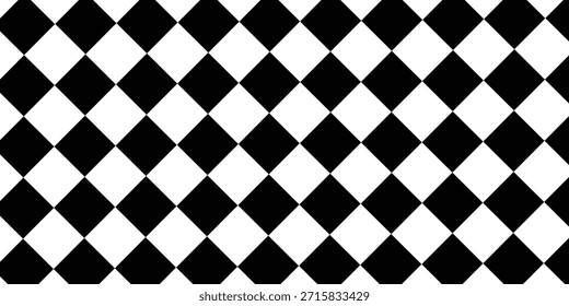 Patrón de ajedrez en blanco y negro. Ilustración vectorial sin fisuras de tablero de ajedrez. Abstractas tablero de ajedrez a cuadros para el juego. Forma cuadrada geométrica de la rejilla. Bandera de la raza.