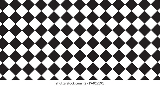 Patrón de ajedrez en blanco y negro. Ilustración vectorial sin fisuras de tablero de ajedrez. Abstractas tablero de ajedrez a cuadros para el juego. Forma cuadrada geométrica de la rejilla. Bandera de la raza.	
