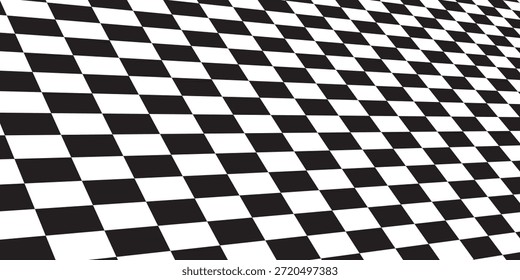 Black and white chess pattern. Checkerboard seamless vector illustration. Abstract checkered checkerboard for game. Grid geometric square shape. Race flag. 