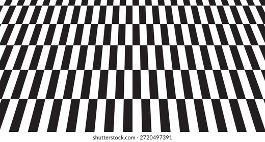 Schwarz-weißes Schachmuster. Nahtlose Vektorgrafik mit Schachbrett. Abstrakt kariertes Schachbrett für Spiel. Geometrische quadratische Form des Gitters. Rassenflagge. 