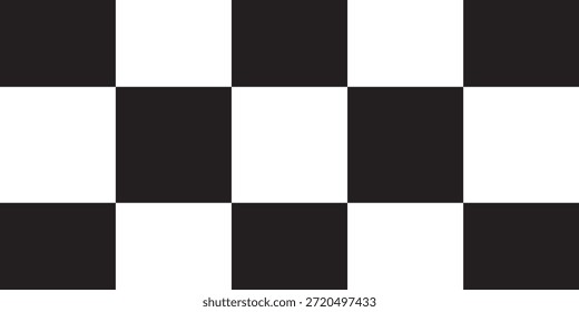 Patrón de ajedrez en blanco y negro. Ilustración vectorial sin fisuras de tablero de ajedrez. Abstractas tablero de ajedrez a cuadros para el juego. Forma cuadrada geométrica de la rejilla. Bandera de la raza. 