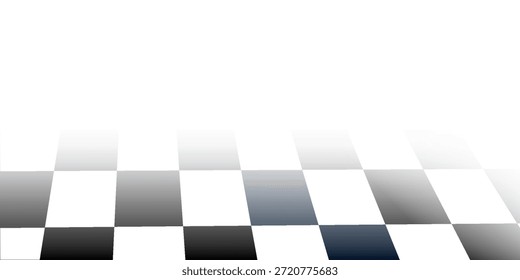 Patrón de ajedrez en blanco y negro. Ilustración vectorial sin fisuras de tablero de ajedrez. Abstractas tablero de ajedrez a cuadros para el juego. Forma cuadrada geométrica de la rejilla. Bandera de la raza.	