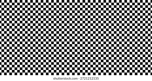 Patrón de ajedrez en blanco y negro. Ilustración vectorial sin fisuras de tablero de ajedrez. Abstractas tablero de ajedrez a cuadros para el juego. Forma cuadrada geométrica de la rejilla. Bandera de la raza. Suelo de mosaico retro.	