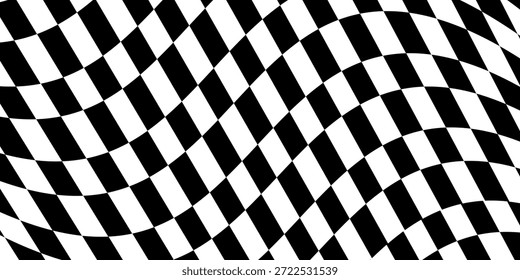 Patrón de ajedrez en blanco y negro. Ilustración vectorial sin fisuras de tablero de ajedrez. Abstractas tablero de ajedrez a cuadros para el juego. Forma cuadrada geométrica de la rejilla. Bandera de la raza. 