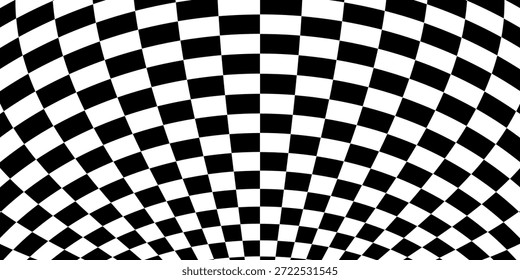 Patrón de ajedrez en blanco y negro. Ilustración vectorial sin fisuras de tablero de ajedrez. Abstractas tablero de ajedrez a cuadros para el juego. Forma cuadrada geométrica de la rejilla. Bandera de la raza. 