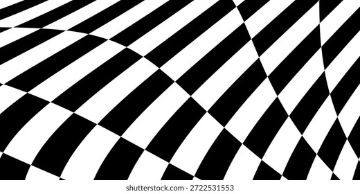 Patrón de ajedrez en blanco y negro. Ilustración vectorial sin fisuras de tablero de ajedrez. Abstractas tablero de ajedrez a cuadros para el juego. Forma cuadrada geométrica de la rejilla. Bandera de la raza. 