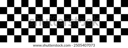 Black and white chess pattern. Checkerboard seamless vector illustration. Abstract checkered checkerboard for game. Grid geometric rectangle shape. Race flag. Retro mosaic floor.