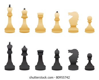 black and white chess vector