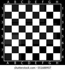 Black and white chess-board