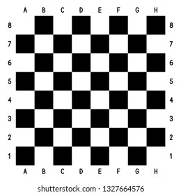 Black and white chessboard. Chess game background. Vector illustration.