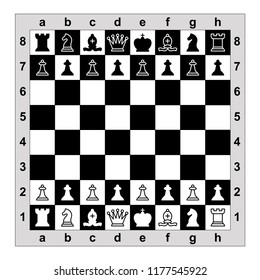 Black White Chessboard Pieces Vector Chess Stock Vector (Royalty Free ...