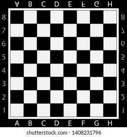 Black and white chessboard, vector illustration