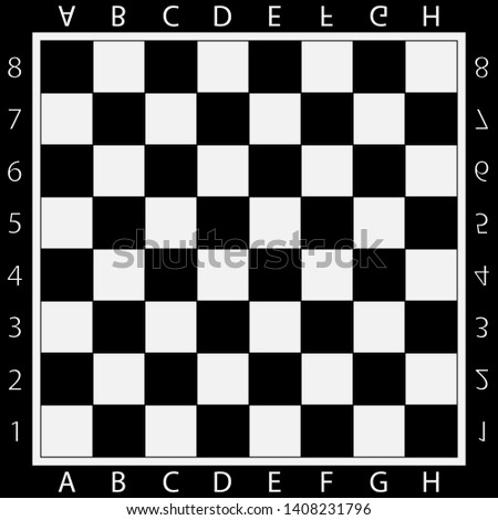 Black and white chessboard, vector illustration