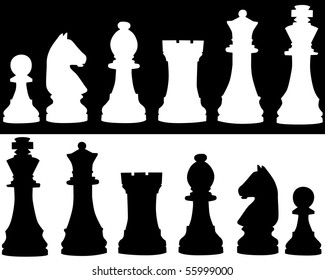 Black and white chessmen