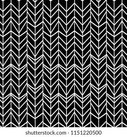 Black White Chevron Hand Drawn Herringbone Stock Vector (Royalty Free ...