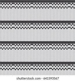black and white chevron line with straight row knitted pattern background vector illustration image