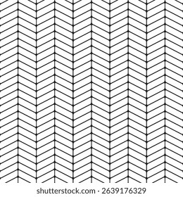 Black and white chevron pattern, arrow pattern, seamless background. Modern vector illustration for background and wallpaper. Abstract texture design, repeating tile