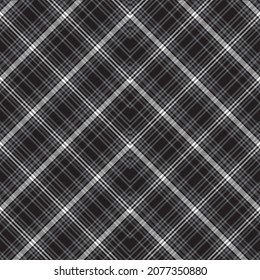 Black and White Chevron Plaid Tartan textured Seamless pattern design suitable for fashion textiles and graphics