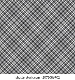 Black and White Chevron Plaid Tartan textured Seamless pattern design suitable for fashion textiles and graphics