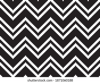 Color negro y blanco chevron fondo de patrón sin costuras para la moda textil, el knitwear, gráficos