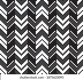 Color negro y blanco chevron fondo de patrón sin costuras para la moda textil, el knitwear, gráficos