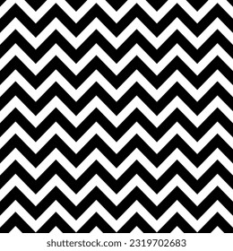 Black White Chevron Seamless Pattern Zigzag Line Vector Illustration