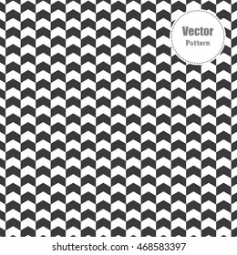 black and white chevron stripe, vector pattern