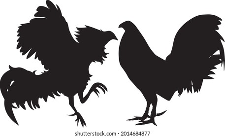 black and white chicken vector illustration
