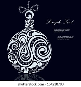 Black and White Christmas ball  