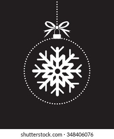 black and white christmas ball ball