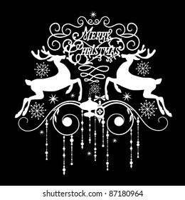 Black and White Christmas Card