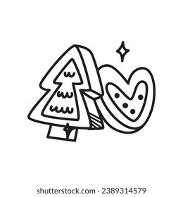 Black and white christmas decoration vector. Editable. Suitable for design and illustration in Christmas Event.