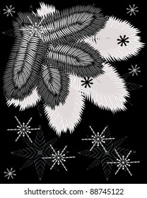 black and white Christmas decorations