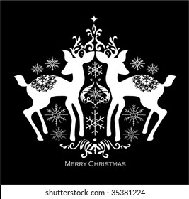 black and white christmas design