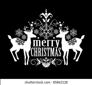 Black and white christmas design