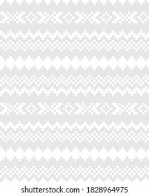 Black and White Christmas fair isle pattern background for fashion textiles, knitwear and graphics