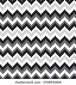 Black and White Christmas fair isle pattern background for fashion textiles, knitwear and graphics