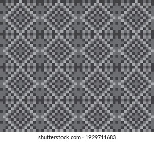 Black and White Christmas fair isle pattern background for fashion textiles, knitwear and graphics