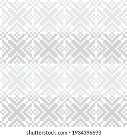Black and White Christmas fair isle pattern background for fashion textiles, knitwear and graphics