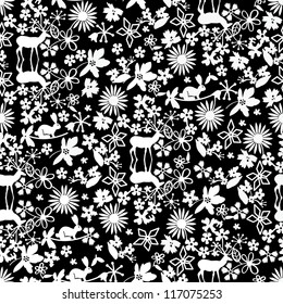 Black and white christmas pattern