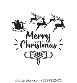 Black and white christmas vector. Editable. Suitable for design and illustration in Christmas Event