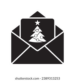 Vector de navidad en blanco y negro. Editable. Adecuado para diseño e ilustración en el evento de Navidad