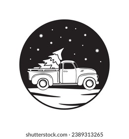Black and white christmas vector. Editable. Suitable for design and illustration in Christmas Event