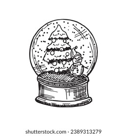 Black and white christmas vector. Editable. Suitable for design and illustration in Christmas Event